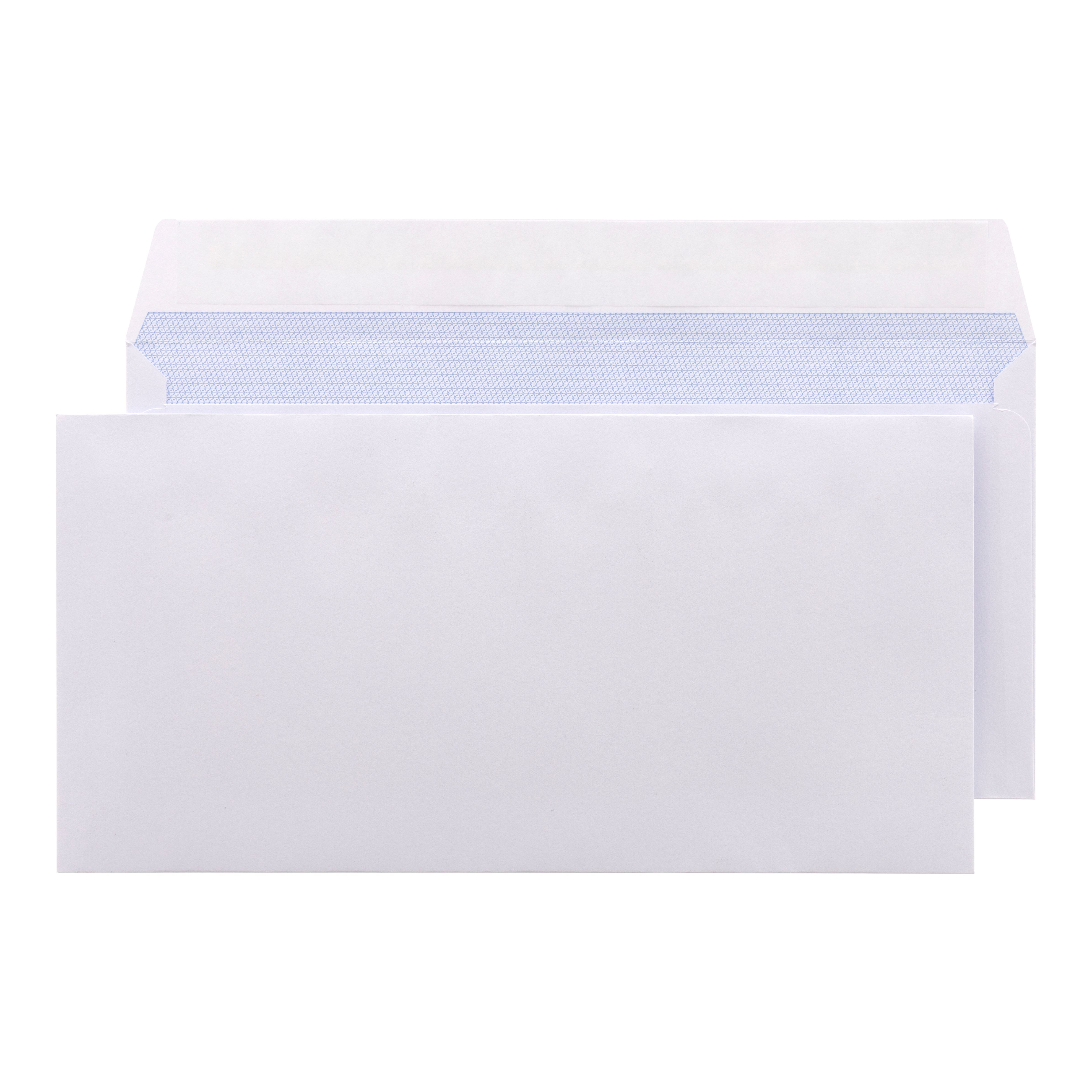 Envelopes DL White PSWal 100gsm X500